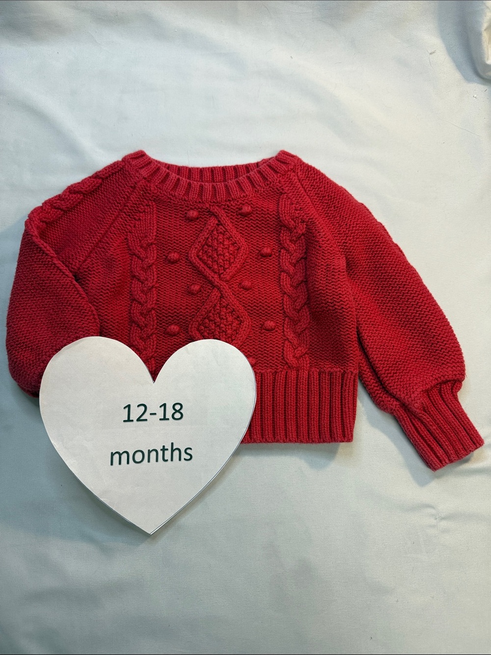 GAP Baby Cable Knit Sweater - Red